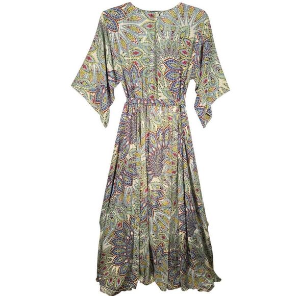 Kate and Lily Fit And Flare Floating Mosaic Chiffon Full Skirt Maxi Dress 14 NWT - Picture 2 of 12